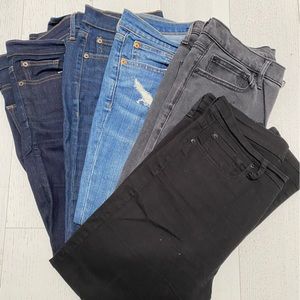 Lot of 5 Gap True Skinny High Rise!